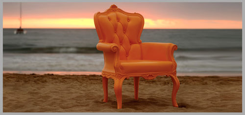 Neobarock-Sessel - 770-P - POL ART - Kunststoff / für Garten