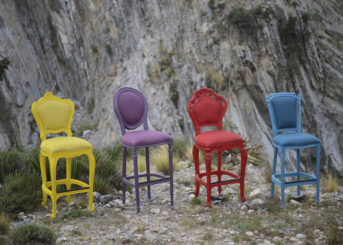 Neobarock-Barhocker - 764D - POL ART - Holz / für Außenbereich / für Garten