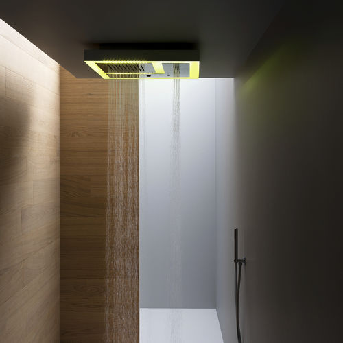 Duschkopf für Deckeneinbau - MODULA - AQUAelite® - quadratisch / Regenstrahl / Wasserfall