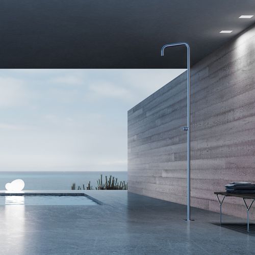 Duschsäule für Gewerbegebrauch - CL028E - AQUAelite® - Edelstahl / auf Fuß / modern