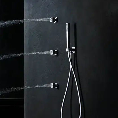 Wandmontiertes Duschsystem - SD002 B - AQUAelite® - modern / mit Handbrause