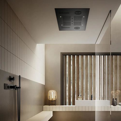 Duschkopf für Deckeneinbau - SF108 D - AQUAelite® - rechteckig / Regenstrahl / Chromotherapie