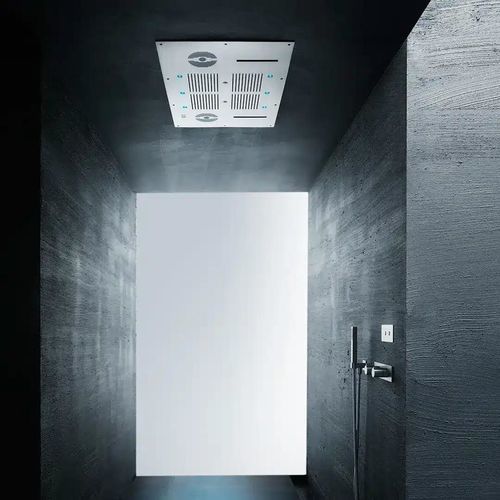 Duschkopf für Deckeneinbau - SF108 B - AQUAelite® - rechteckig / Regenstrahl / Chromotherapie