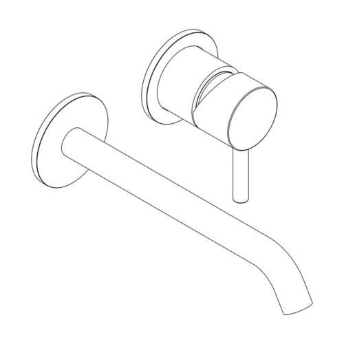 Einhebelmischer für Waschtisch - a supp - AQUAelite® - Einbau / wandmontiert / aus Edelstahl 316L