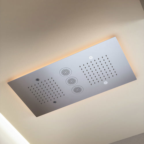 Duschkopf für Deckeneinbau - SF182 B - AQUAelite® - rechteckig / Regenstrahl / mit integrierter Beleuchtung