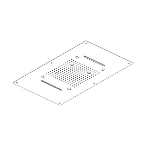 Deckenmontierter Duschkopf - a supp - AQUAelite® - rechteckig / Regenstrahl / Chromotherapie