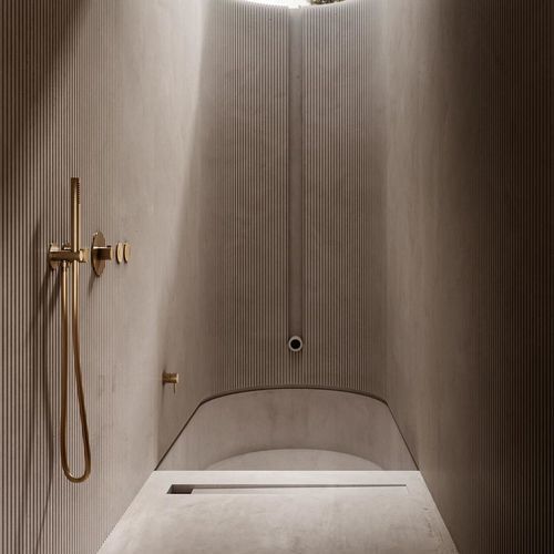 Wandmontiertes Duschsystem - SD004 L - AQUAelite® - Pop-Design / mit Handbrause