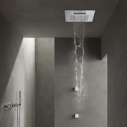 Duschkopf für Deckeneinbau - SF022 A - AQUAelite® - rechteckig / Regenstrahl / Wasserfall
