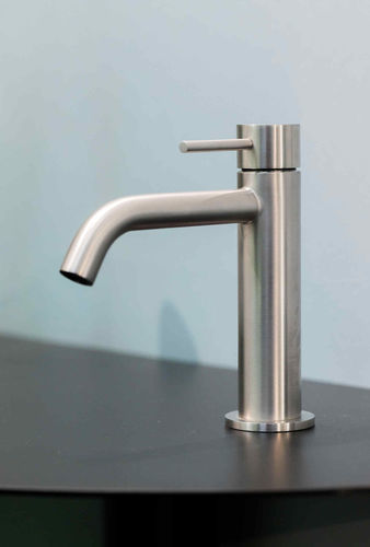 Einhebelmischer für Waschtisch - RU620 E - AQUAELITE - Aufsatz / Edelstahl / gebürsteter Edelstahl