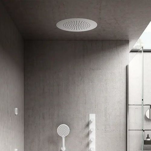 Duschkopf für Deckeneinbau - SF053 A - AQUAELITE - rund / Regenstrahl / für Gewerbegebrauch