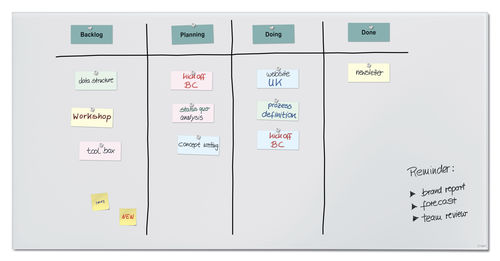 Magnettafel - GL525 - SIGEL GmbH - weiß / wandmontiert / Glas