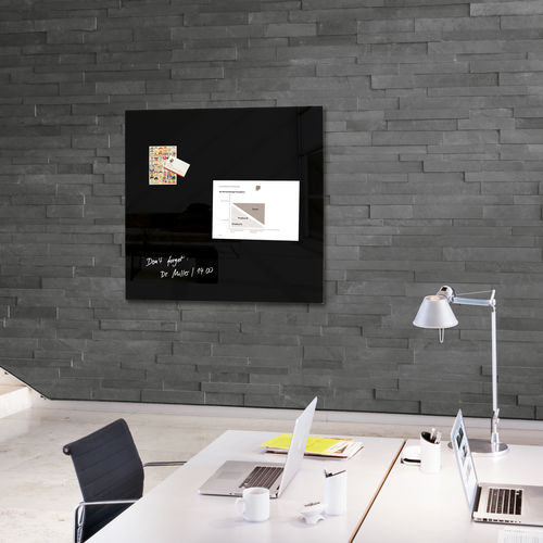 Magnettafel - GL200 - SIGEL GmbH - schwarz / wandmontiert / Glas