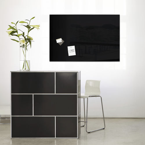 Magnettafel - GL130 - SIGEL GmbH - schwarz / wandmontiert / Glas