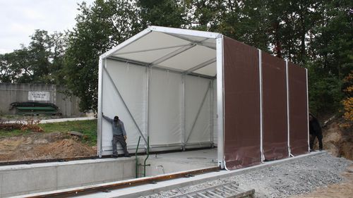 Temporäres Gebäude - 064 - HALTEC - Metall / Stahlrahmen / für Gewerbegebrauch