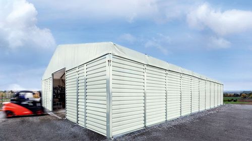 Rechteckiges Festzelt - 017 - HALTEC - PVC / Stahl / weiß