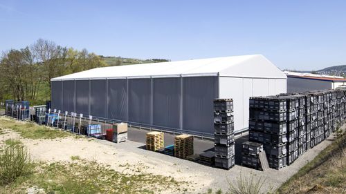 Temporäres Gebäude - 136 - HALTEC - Stahl / Stahlrahmen / für Lagerung
