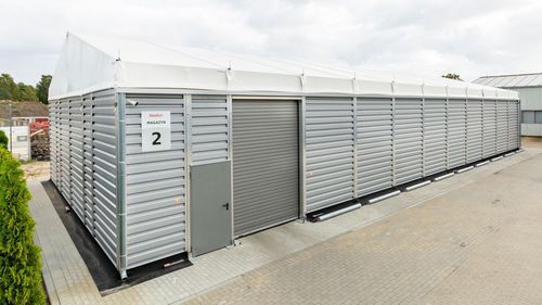 Fertigbau-Gebäude - 178 - HALTEC - temporär / Metall / Stahlrahmen