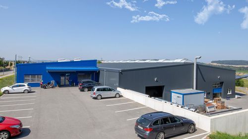 Fertigbau-Gebäude - 159 - HALTEC - temporär / Stahl / Stahlrahmen