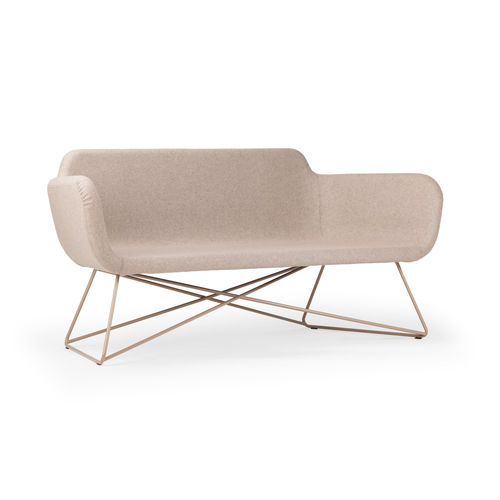 Modernes Sofa - SLIGHT - True Design srl - Stoff / Schaumstoff / grau
