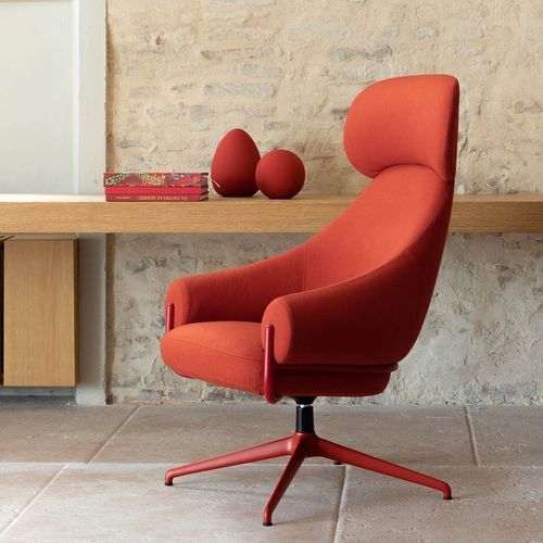 Moderner Sessel - FENDER - True Design srl - Polyurethanschaum / Aluminium / Hochlehner