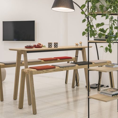 Moderne Bank - E-QUO - True Design srl - Holz / ohne Rückenlehne / ohne Armlehnen