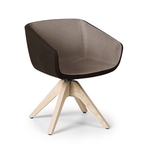 Moderner Besucherstuhl - ARCA - True Design srl - für den Innenraum / Stoff / Gestell aus Holz