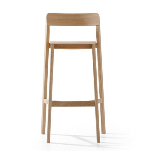 Moderner Hocker - LISA - True Design srl - Holz / Gestell aus Holz / mit Fußstütze