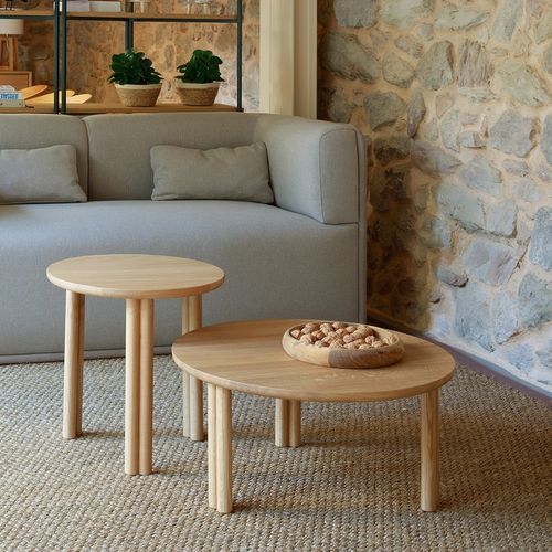 Moderner Couchtisch - SILVESTRO - True Design srl - Holz / Gestell aus Holz / rund