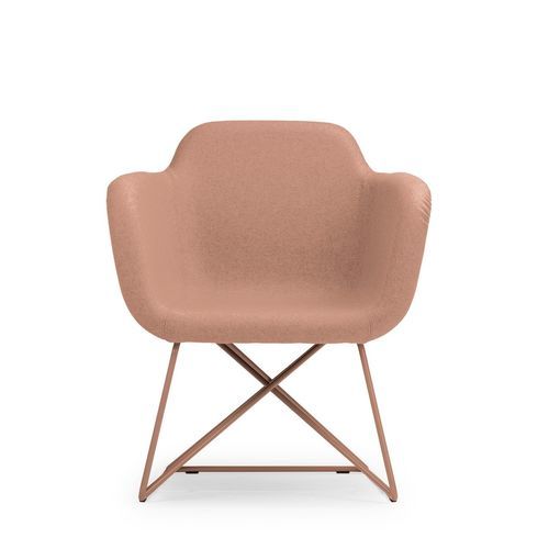 Moderner Besuchersessel - SLIGHT - True Design srl - Stoff / Leder / Schaumstoff