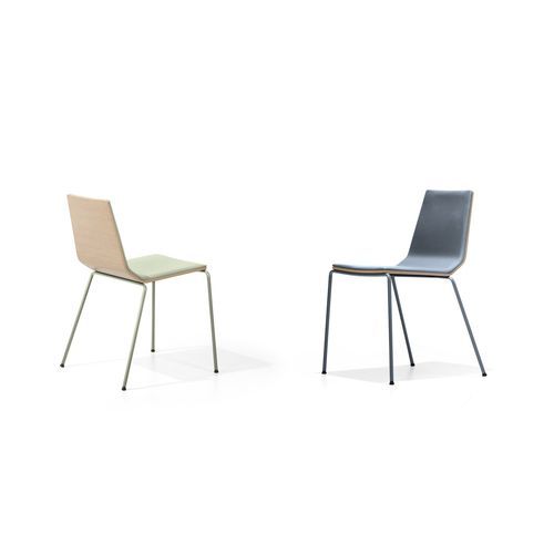 Moderner Besucherstuhl - MARINA - True Design srl - für den Innenraum / Stahl / Holz