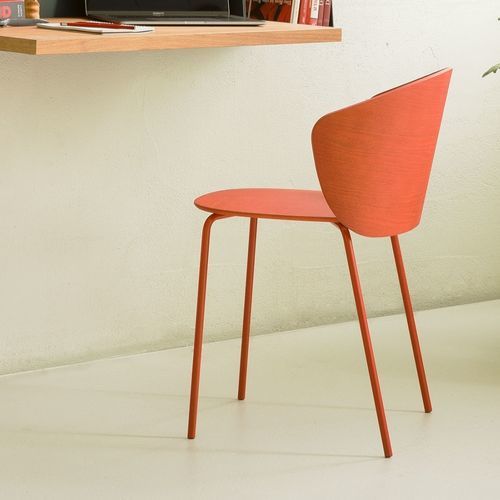 Moderner Besucherstuhl - NOT  - True Design srl - für den Innenraum / Holz / Gestell aus Stahl
