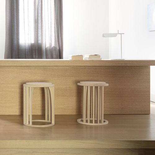 Moderner Hocker - ANYWAY - True Design srl - Buche / Sperrholz / Gestell aus Massivholz