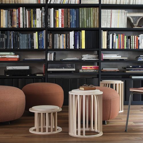 Moderner Hocker - ANYWAY - True Design srl - Buche / Sperrholz / lackiertes Holz