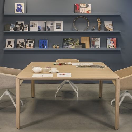 Moderner Besprechungstisch - ERMETE - True Design srl - Birke / Laminat / Gestell aus Massivholz