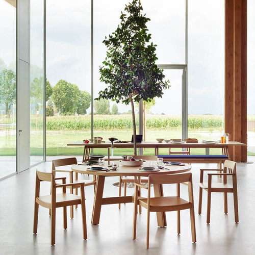 Moderner Tisch - ZUEL - True Design srl - Stahl / Holz / MDF