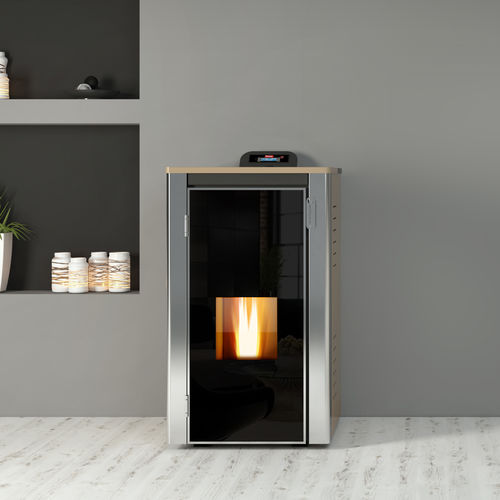 Wasserführender Kaminofen / Pellet - FREEDOOM - IFYIL TERMO LTD STI - modern / Metall