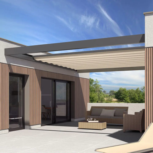 Hängende Pergola - ASTANO SOFT-TOP - STOBAG - Aluminium / Segeltuch / mit Stoffüberdachung