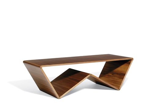 Moderner Couchtisch - ZIG ZAG - ALTURA - Nussbaum / rechteckig / für Privatgebrauch