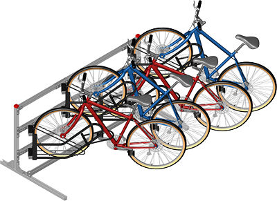 Bodenstehender Fahrradständer - ANGLED STALL - CycleSafe - für öffentliche Bereiche / galvanisiertem Stahl / für professionellen Einsatz