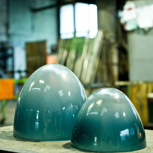 Tischlampe - FLOW[T] - Wonderglass - Aluminium / geblasenes Glas / modern
