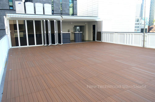 Verbundwerkstoff-Terrassendiele - DAF PREMIUM - newtechwood - Clip-System / wasserfest / Holzoptik