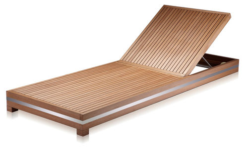 Moderne Récamiere - BODONI - newtechwood - Holz / für Garten / verstellbare Rücklehne