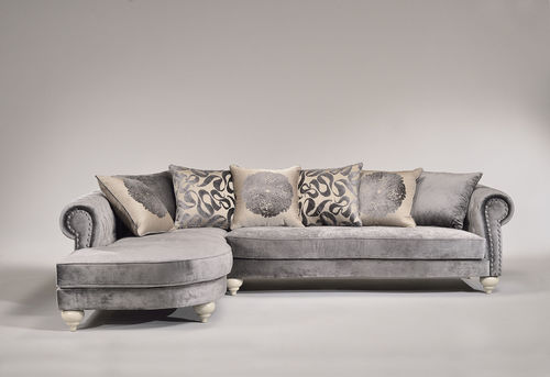 Ecksofa - GIGLIO - Veneta Sedie - Stil / grau / Holz