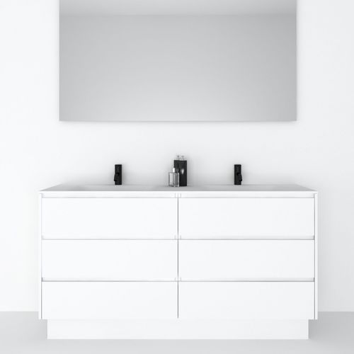 Doppelter Waschtisch-Unterschrank - 160 SUELO L 6C - CODIS - freistehend / Holz / modern