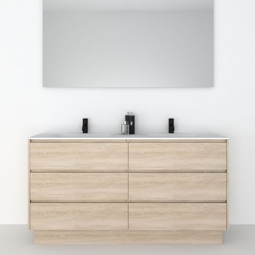 Doppelter Waschtisch-Unterschrank - 160 SUELO M 6C - CODIS - freistehend / Holz / modern