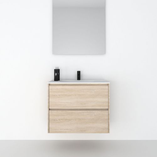 Wandhängender Waschtisch-Unterschrank - 80 INT M 2C - CODIS - Holz / modern / mit Schubladen