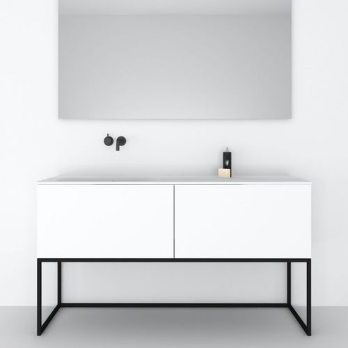 Doppelter Waschtisch-Unterschrank - 160 INT 2C - CODIS - freistehend / Metall / modern