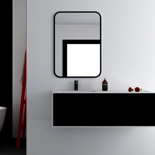 Wandmontierter Spiegel - APPLE - CODIS - modern / rechteckig / LED-beleuchtet