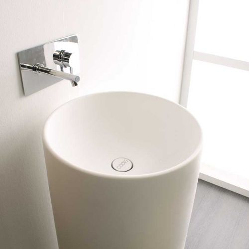 Bodenstehendes Waschbecken - CYLINDER - CODIS - Verbundwerkstoff / Mineralwerkstoff / rund