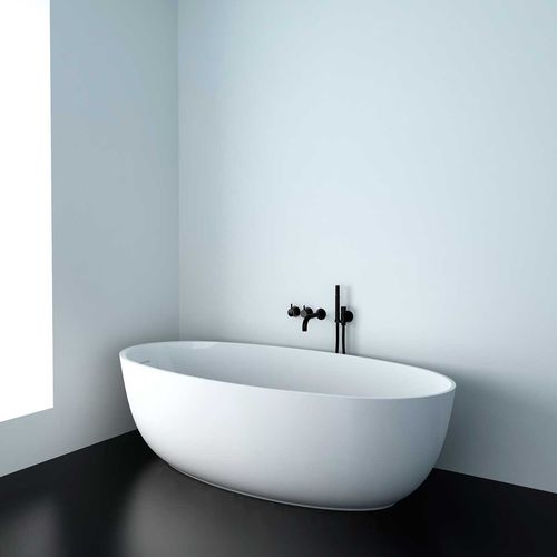 Ovale Badewanne - CRISTALPLANT - CODIS - freistehend / Verbundwerkstoff / weiß